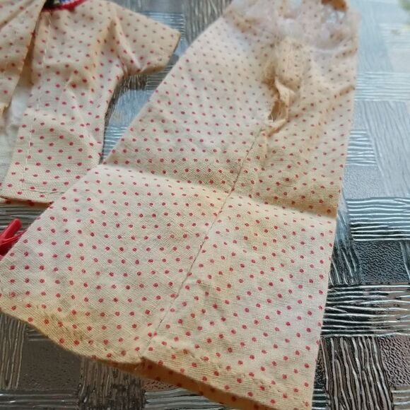 Vintage clothes for b red dress with top and shoes estate sale find - Picture 9 of 9